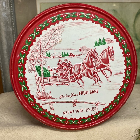 Other - Vintage Shirley Jean Fruit Cake Christmas Tin Container